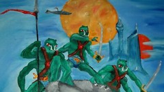 JHON CARTER OF MARS EDGAR RICE BURROUGHS THARK SCOUTS OIL PAINTING ART TARZAN