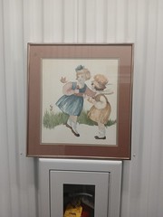 Original Watercolor Of Two Girls And A Butterfly By Artist Jo Beck