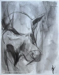 Cow Portrait Sketch 11×14 Pastel on Paper Farm Animal Rustic Art