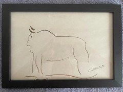 PABLO PICASSO oil painting framed on sealed and signed wood