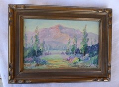 Plein Air Oil of CA by Eva Van Loan Smith / ~8 x 11” / Orig Framed