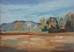 Original Oil Painting, Listed Artist W. Holland 5×7 Inches Landscape Lot 1087