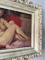KURT HAASE JASTROW ANTIQUE MODERN FIGURATIVE CUBISM OIL PAINTING VINTAGE 1920s