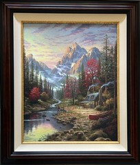 THOMAS KINKADE – THE GOOD LIFE – S/N 30″ X 24″ HAND EMBELLISHED GICLEE CANVAS