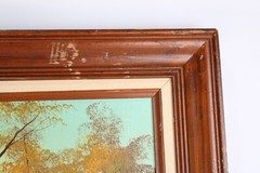 Vintage Landscape Oil Painting Signed Lewis 30″W x 24’H
