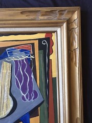 LISTED ARTIST painting ABSTRACT EXHIBITED Dr. Benjamin Gross STOCK EXCHANGE!!!