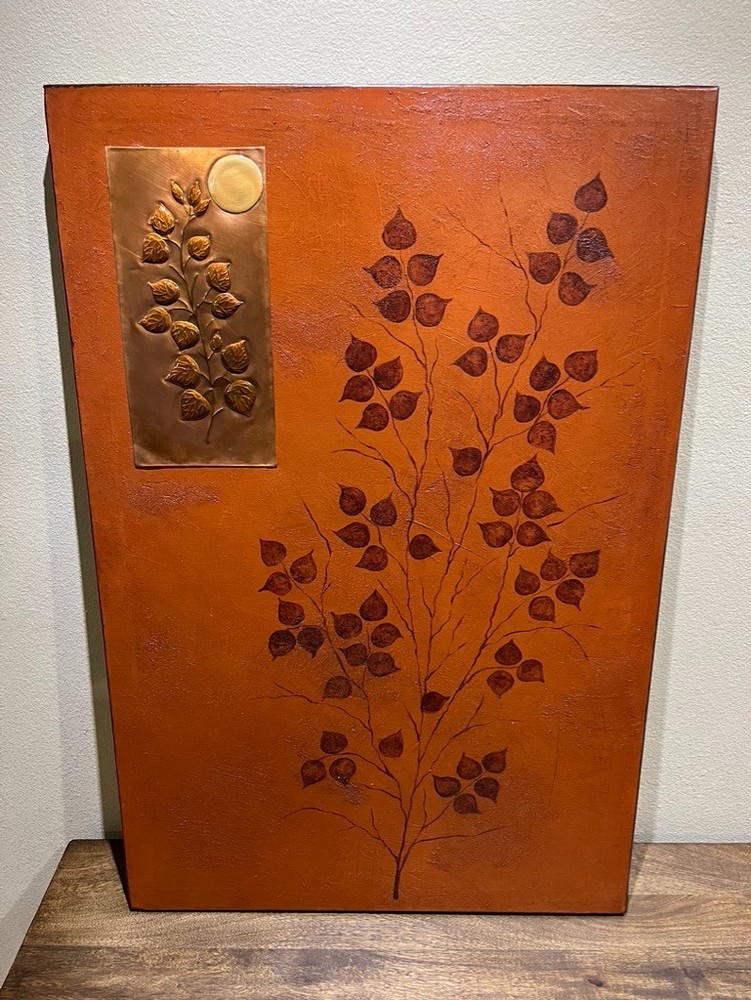 ‚Fall‘ by Sheri Meldrum – Mixed media on canvas – Patinated Copper – 24″ x36″