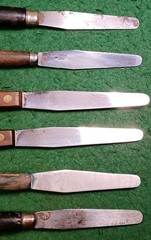 6 Painting Pallets With Wood Handles, 3 Are Unmarked,3 Are Lowe Cornwell