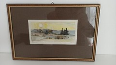 German artist Heck. Watercolor. Original 1990-2000