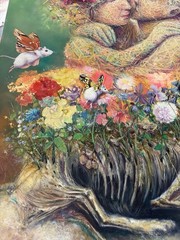 OIL ON CANVAS ORIGINAL CUBAN ARTIST ALAIN DONATE 60″X 48″Cuban Art Surrealismo .