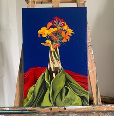 Painting Original, Still Life, Oil on Canvas Linen, 16 1/8in x 10 5/8in