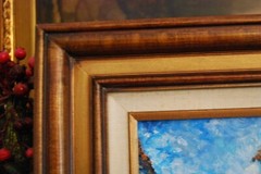 FRAMED ORIGINAL OIL VIEW OF COLONIAL SANTIAGO, ORIENTE, CUBA ARTIST: HECTO VIDAL