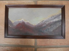48804 – Evening Red in the Mountains. Painting by Heinz Dodenhoff (1889-1981).