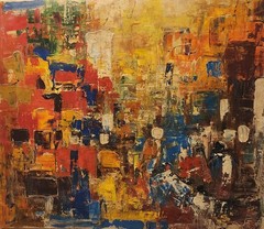 Oil on canvas painting by prominent artist Shafic Abboud (Lebanon, 1926-2004)