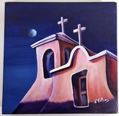 San Francisco De Asis Mission Church Rose Collins Signed Art Acrylic Canvas Wrap