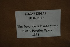 VTG FRAMED SMALL ART GALLERY DEGAS COLOR PRINT OF „THE DANCE FOYER AT THE OPERA“