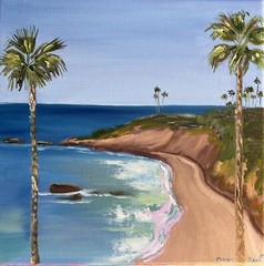 Laguna Beach Plein Air Oil Painting Original One Of A Kind 12 X 12 Inches