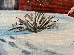 11 x 14 Acrylic Painting on Canvas…..“Winter Barn“