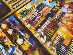 Leonid Afremov Style Oil Painting on Canvas Brooklyn Bridge 39″x24″ Signed W/COA