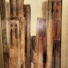 Silvia Vassileva New York Sunset 11 Chrysler Buildings Framed Signed Painting