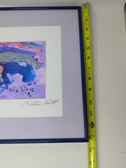 Billie Hutt Artwork Framed Fish Colorful „Sounds Fishy To Me!“ 1992