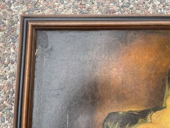 ORIGINAL 1950s OIL PAINTING IN STYLE OF A FRANCISCO DE GOYA COPY LA MAJA DESNUDA