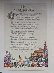 Vintage Framable Poem “A Poem For Girls” R F Pechy Published/Printed In England