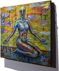 Original Oil Painting of Female Woman Robot Alien spiritual religious Modern ’26