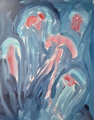 Veils Of The Deep Unique Abstract Expressionism Wall Art Canvas Board 11×14