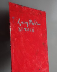 GERRY MILLER -. Original Artwork.“Woman“ oil paint on box. 19x29cm
