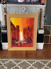 Kerry Hallam “AVENUE” Girgeous Original Acrylic On Canvas-50×40”-Excellent!