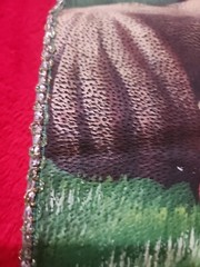 Painting on Leather Indian Woman W/Buffalo Mountains Handmade 12” Tapestry Wall