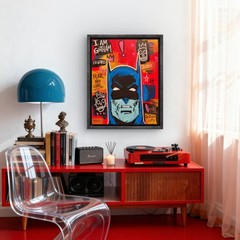 Faris Art-I Am Gotham -11×14 Neo Expressionism Original Artwork on Canvas
