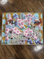 HARVEY HARRIS SIGNED & DATED ORIGINAL ACRYLIC ON CANVAS “ANDY AND FRIENDS” 1985