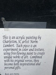 Charleston SC Norm Lambert Abstract Contemporary Acrylic Painting + Verse 12×14