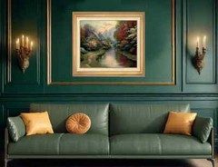 Thomas Kinkade ~ A Quiet Evening ~ 20×24 S/N ~ Master Highlighted & DBL SGND