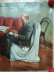 Vintage Oil Painting Lenin in Smolny Soviet USSR Socialist realism 246х150 cm