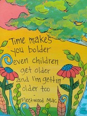 Fleetwood Mac Landslide Lyric Painting on 10 x 10 x 1/4″ wood panel, Song Sign