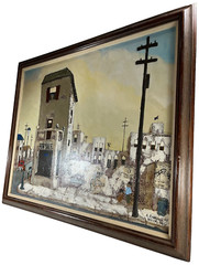 ROBERT FARRINGTON VENICE BEACH CALIFORNIA ILLUSTRATION VINTAGE OIL PAINTING