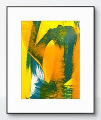 Original Abstract Expressionism 5X7 Color Paperful Study Handmade Signed 10