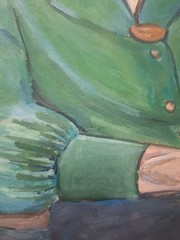 Contemporary Elderly Woman Acrylic 9×12 Canvas Paper Painting