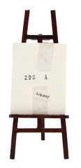 Miniature Portrait of Young Woman by Italian Artist HiL w/Easel ORIGINAL