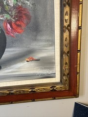 Impressionist Flowers In A Vase Still Life Oil Painting Signed Ritter 44 X 32