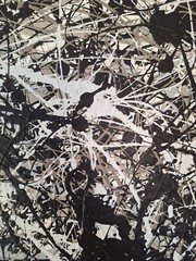 Original Abstract Action Painting jackson pollock style signed Canvas Art