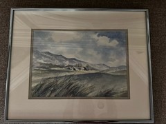 Barbara Rainey Boise Idaho Watercolor Painting Original 1990s Landscape 20×16