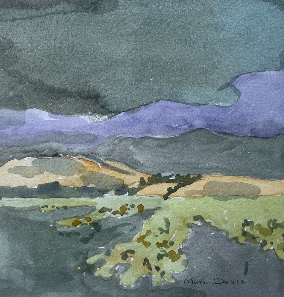 New Zealand, Burkes Pass / 9″ x 12″ / orig. W/C / Mimi Davis