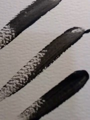 Aceo Original GAT PAINTING – Abstract Black White Artwork Modern Art Home Decor
