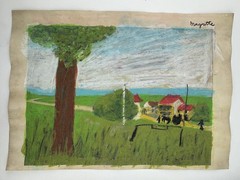 Rene Magritte COA Art Painting Original Drawing Vintage