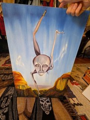 Canvas Surrealist Painting Signed Original/Acrylic Vivid Art 20×30