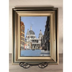 Original L. Thorpe London Painting – St. Paul’s Cathedral from Fleet Street